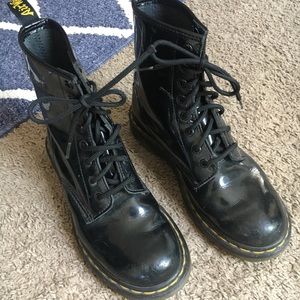 Womens Dr. Martens 1460 8-Eye Patent Boot - Black